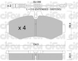 CIFAM 822-573-0K Brake Pad Set, disc brake
